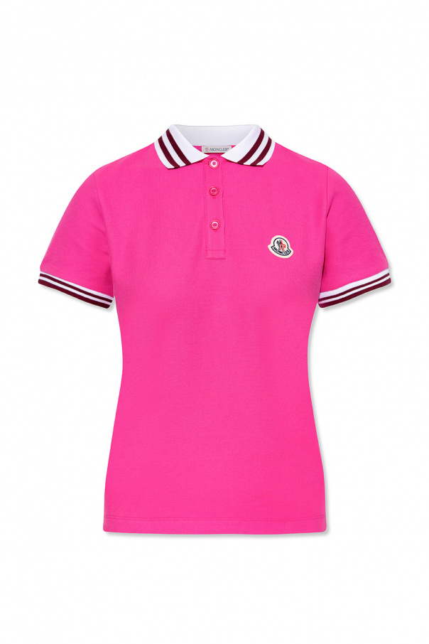 Moncler pink polo hotsell